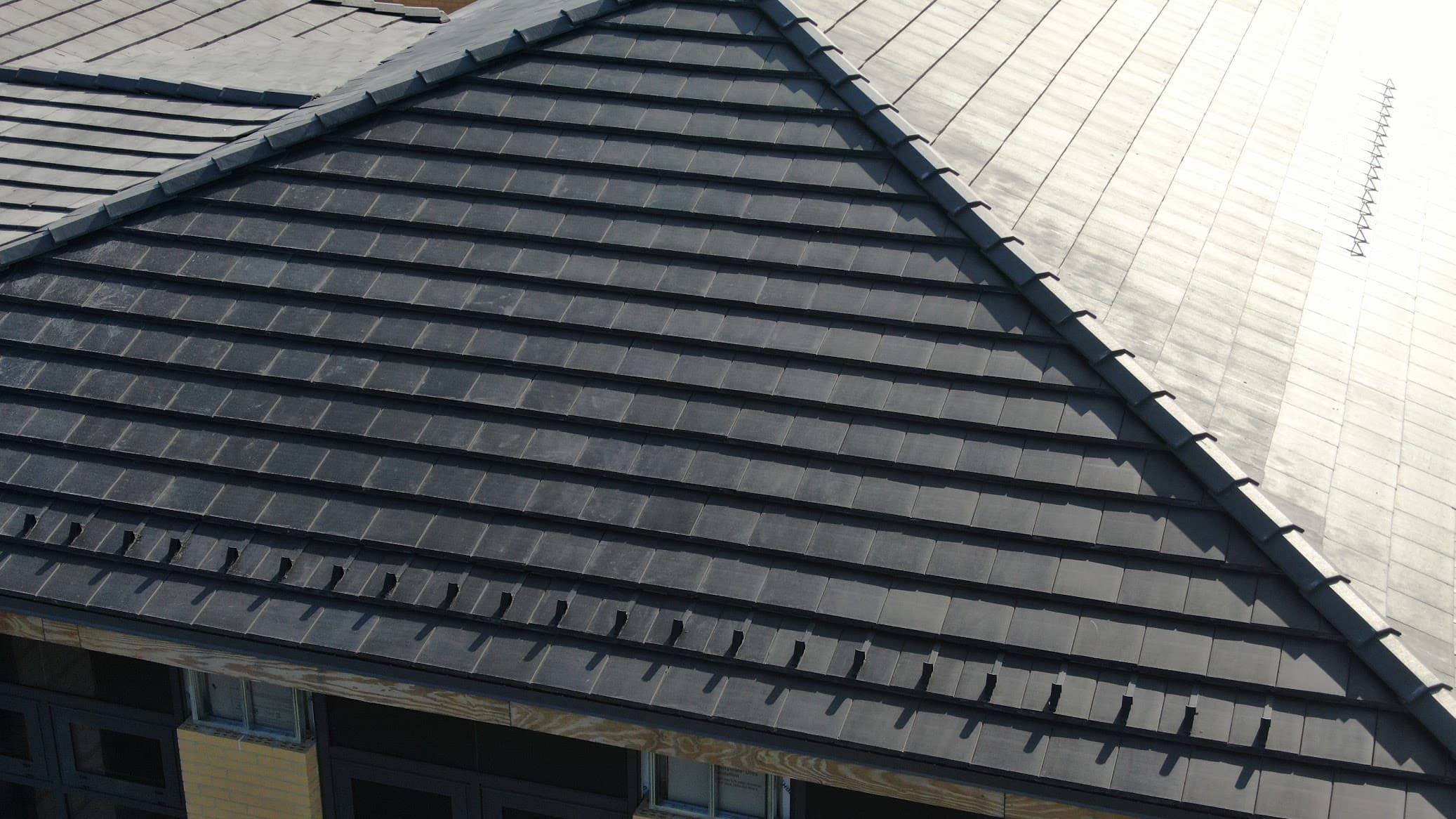 Substantial New Jersey home with solar roof tile installation