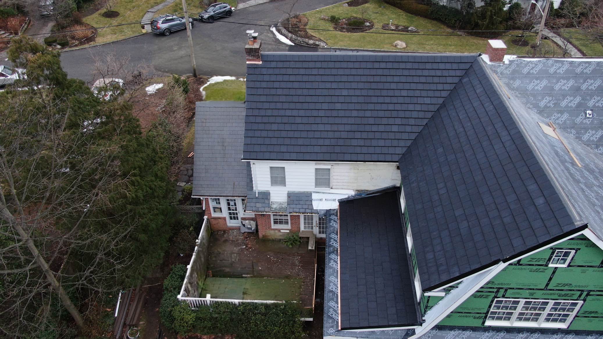 Home in Bronxville New York with solar roof tiles