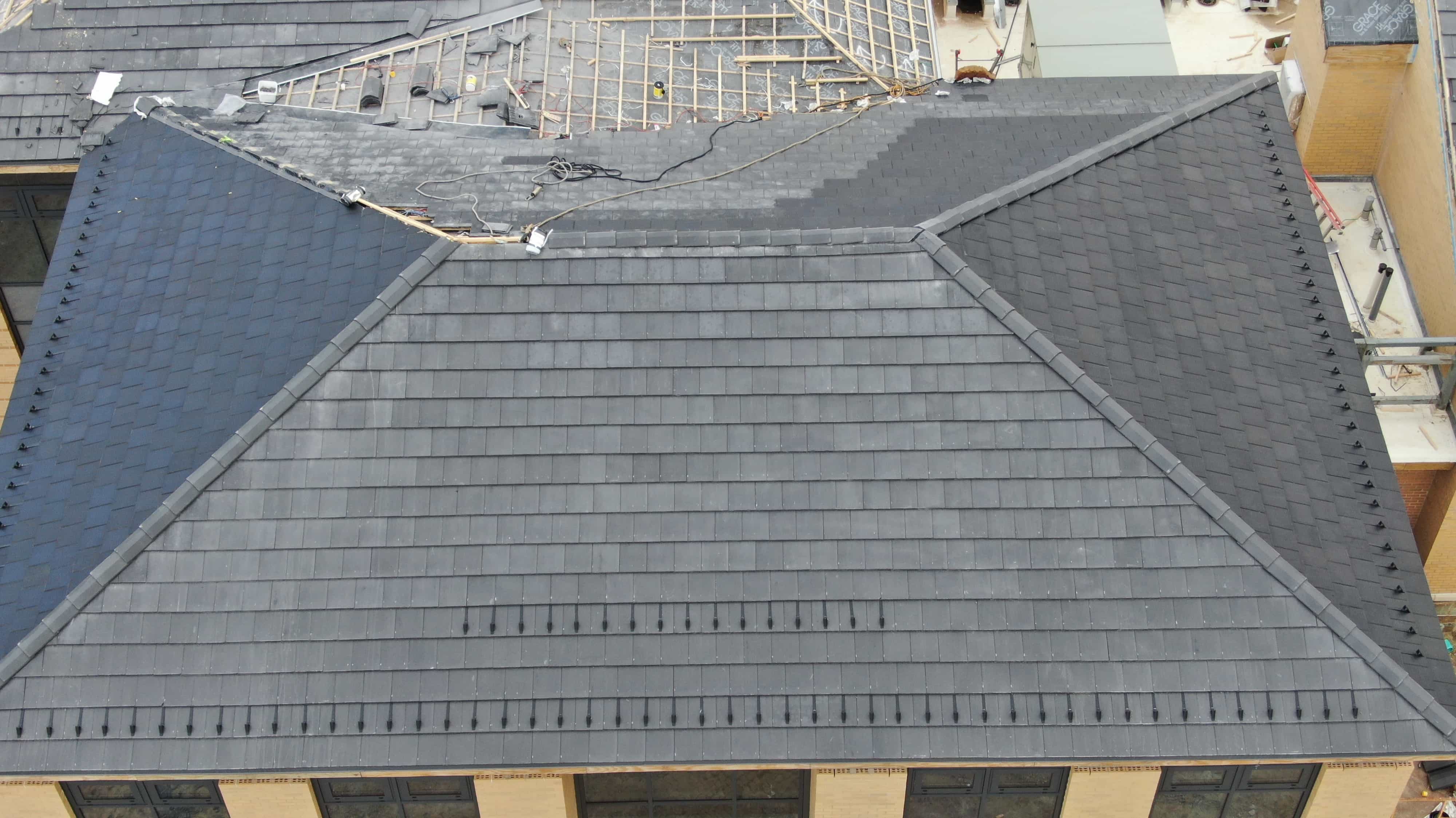 Voltaic concrete solar roof tile surface detail New Jersey