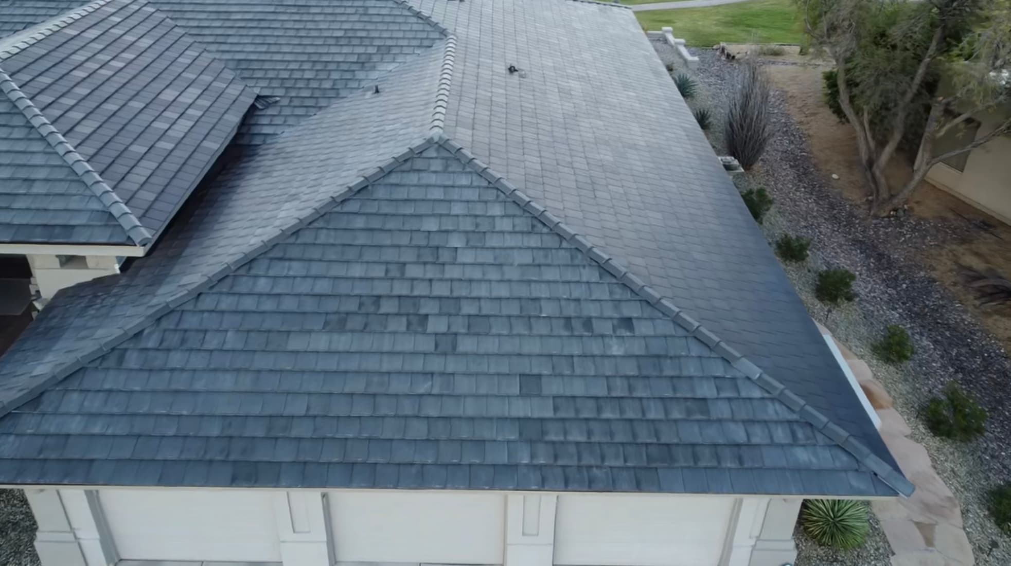 Architecturally integrated solar roof on a premium residential property
