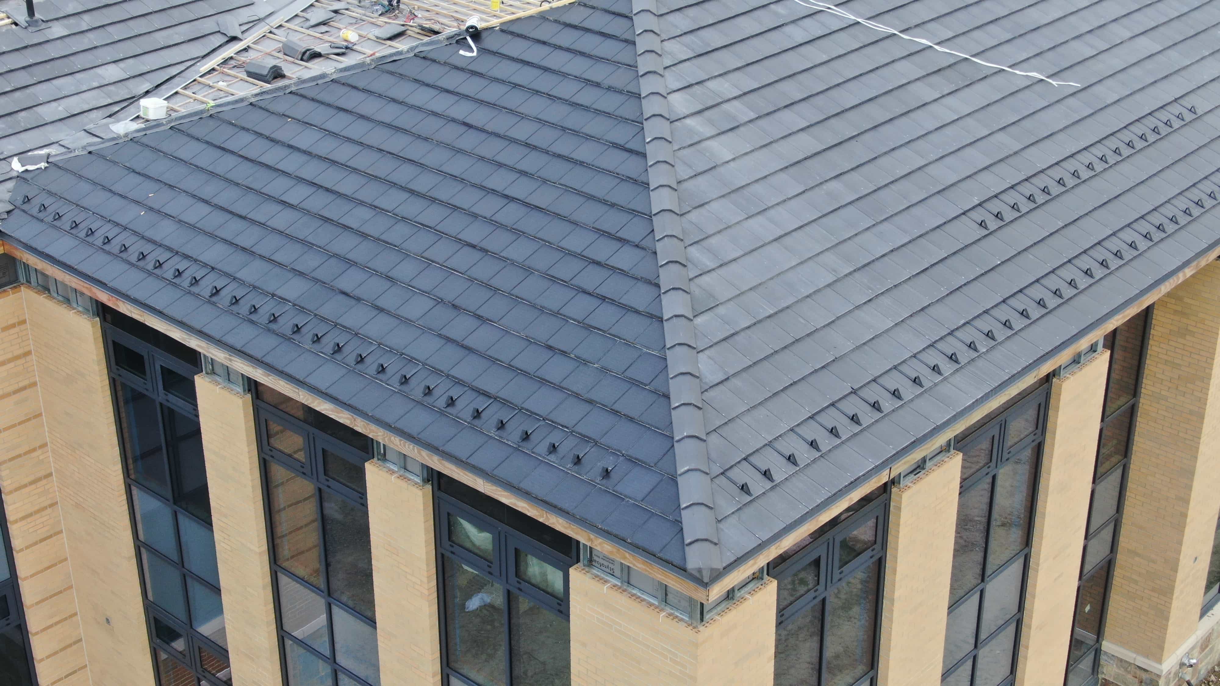 Vitruvion solar roof tile installation in progress